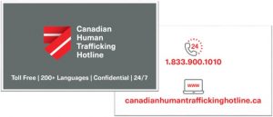 Canadian Human Trafficking Hotline Outreach card template