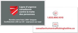 Canadian Human Trafficking French Outreach card
